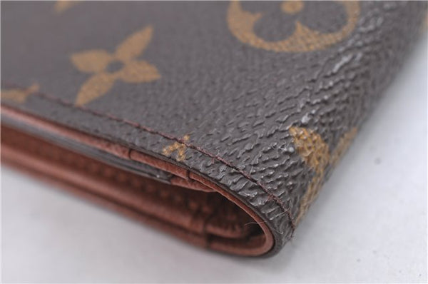 Auth Louis Vuitton Monogram Porte Monnaie Billets Tresor Wallet M61730 LV H8725