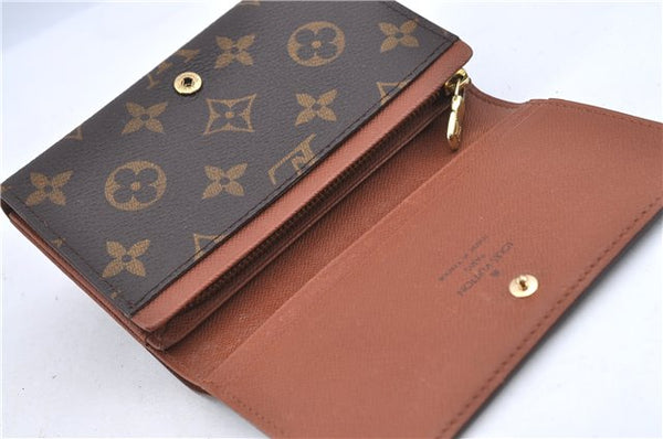 Auth Louis Vuitton Monogram Porte Monnaie Billets Tresor Wallet M61730 LV H8725