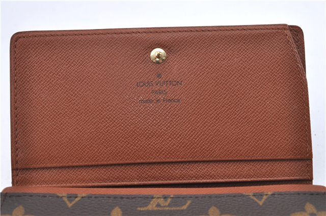 Auth Louis Vuitton Monogram Porte Monnaie Billets Tresor Wallet M61730 LV H8725