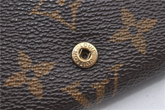 Auth Louis Vuitton Monogram Porte Monnaie Billets Tresor Wallet M61730 LV H8725