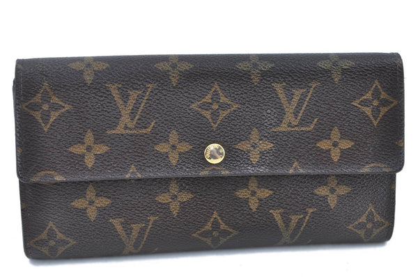 Authentic Louis Vuitton Monogram Portefeuille Sarah Purse Wallet M61734 LV H8726