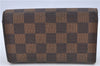 Auth Louis Vuitton Damier Porte Monnaie Billet Carte Credit N61652 Wallet H8728