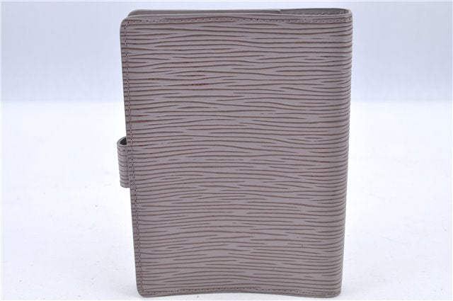 Auth Louis Vuitton Epi Agenda PM Day Planner Cover Purple Gray R2005B LV H8729