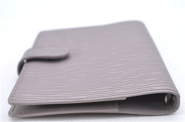 Auth Louis Vuitton Epi Agenda PM Day Planner Cover Purple Gray R2005B LV H8729