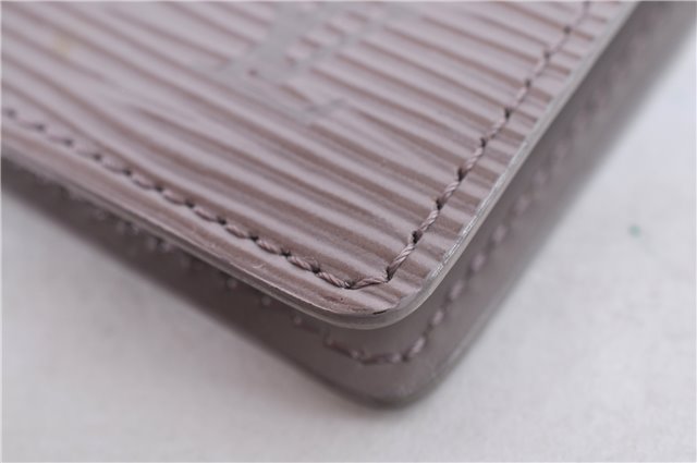 Auth Louis Vuitton Epi Agenda PM Day Planner Cover Purple Gray R2005B LV H8729