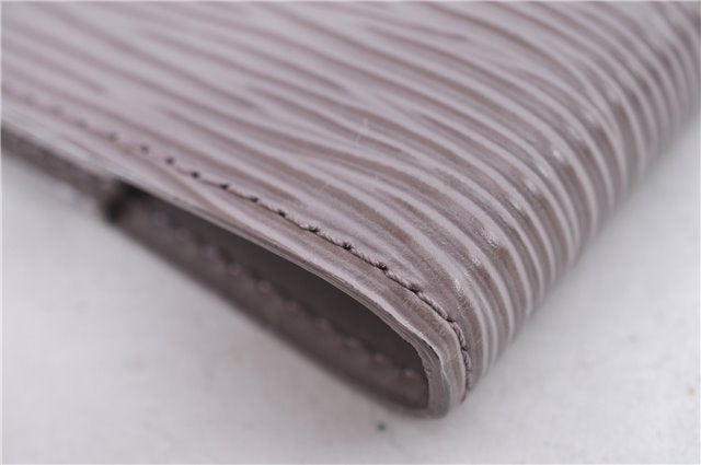 Auth Louis Vuitton Epi Agenda PM Day Planner Cover Purple Gray R2005B LV H8729
