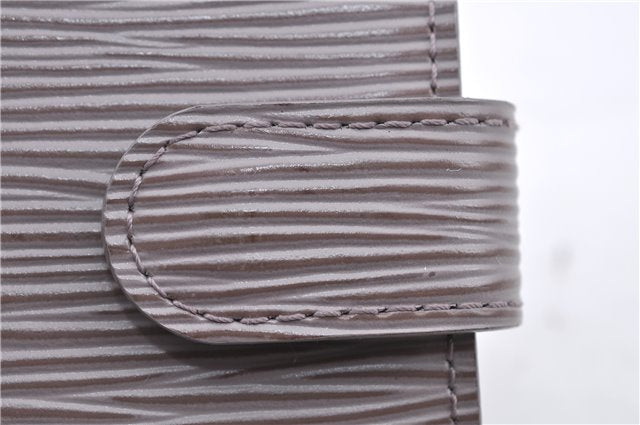 Auth Louis Vuitton Epi Agenda PM Day Planner Cover Purple Gray R2005B LV H8729