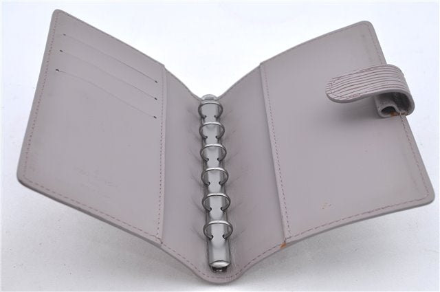 Auth Louis Vuitton Epi Agenda PM Day Planner Cover Purple Gray R2005B LV H8729
