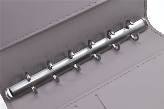 Auth Louis Vuitton Epi Agenda PM Day Planner Cover Purple Gray R2005B LV H8729