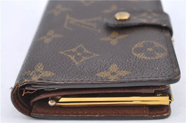 Auth Louis Vuitton Monogram Porte Monnaie Billets Viennois M61663 Wallet H8731