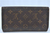 Auth Louis Vuitton Monogram Portefeuille International Wallet M61217 LV H8732