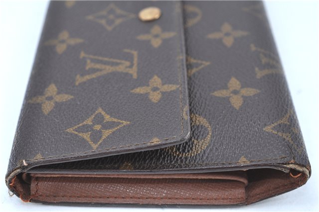 Auth Louis Vuitton Monogram Portefeuille International Wallet M61217 LV H8732