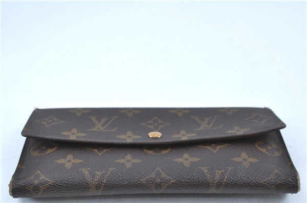 Auth Louis Vuitton Monogram Portefeuille International Wallet M61217 LV H8732