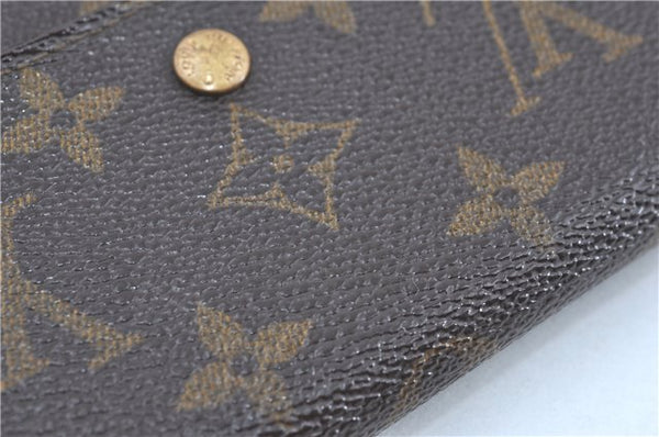 Auth Louis Vuitton Monogram Portefeuille International Wallet M61217 LV H8732