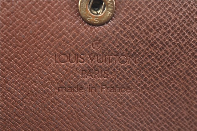 Auth Louis Vuitton Monogram Portefeuille International Wallet M61217 LV H8732