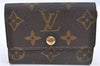 Authentic Louis Vuitton Monogram Porte Monnaie Plat Coin Case M61930 LV H8737