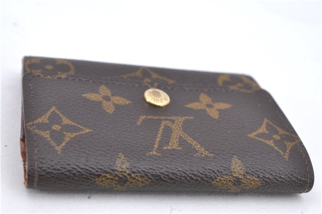 Authentic Louis Vuitton Monogram Porte Monnaie Plat Coin Case M61930 LV H8737