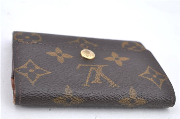 Authentic Louis Vuitton Monogram Porte Monnaie Plat Coin Case M61930 LV H8737