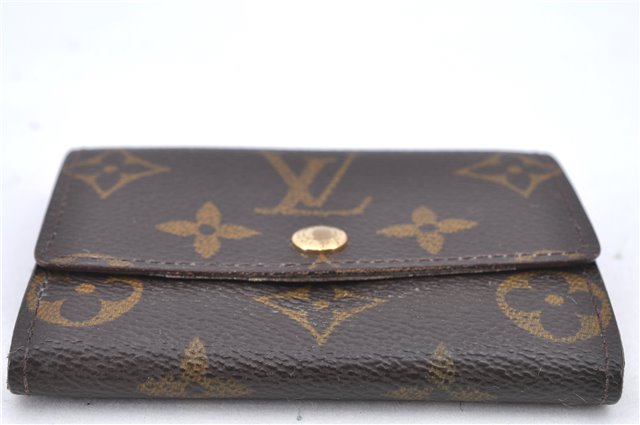 Authentic Louis Vuitton Monogram Porte Monnaie Plat Coin Case M61930 LV H8737