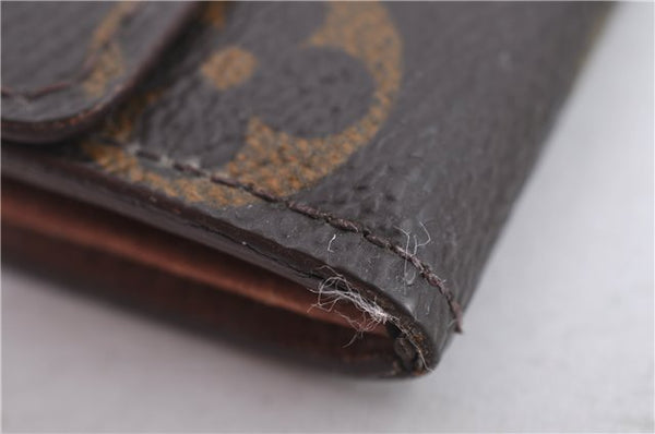 Authentic Louis Vuitton Monogram Porte Monnaie Plat Coin Case M61930 LV H8737