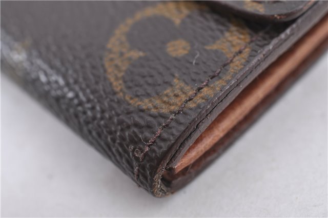 Authentic Louis Vuitton Monogram Porte Monnaie Plat Coin Case M61930 LV H8737