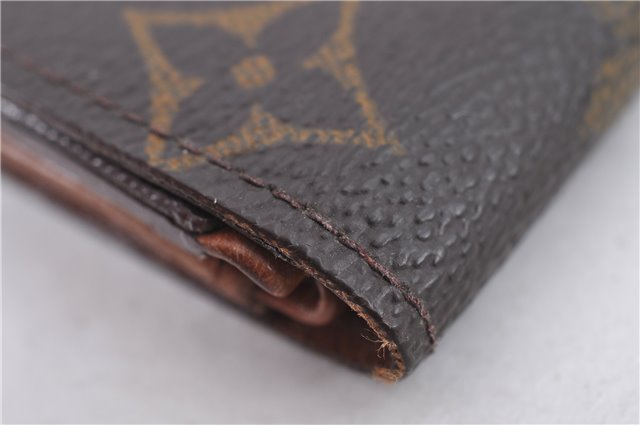 Authentic Louis Vuitton Monogram Porte Monnaie Plat Coin Case M61930 LV H8737
