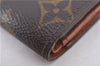 Authentic Louis Vuitton Monogram Porte Monnaie Plat Coin Case M61930 LV H8737