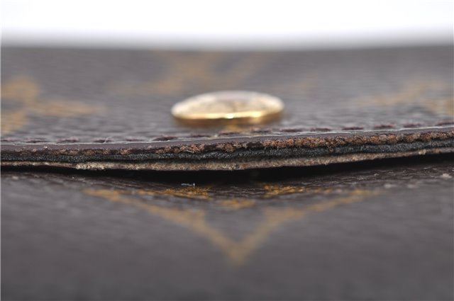 Authentic Louis Vuitton Monogram Porte Monnaie Plat Coin Case M61930 LV H8737