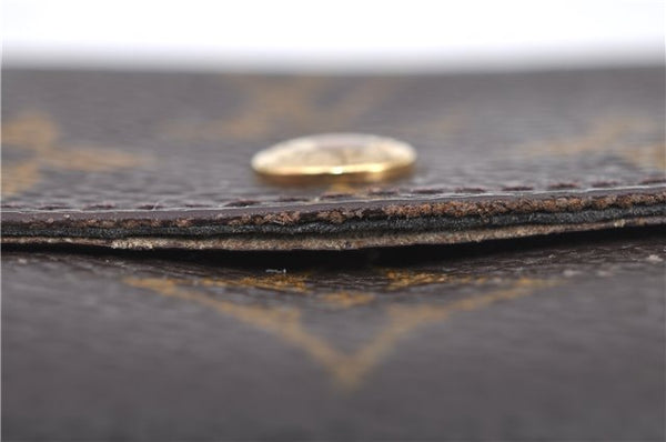 Authentic Louis Vuitton Monogram Porte Monnaie Plat Coin Case M61930 LV H8737