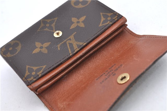 Authentic Louis Vuitton Monogram Porte Monnaie Plat Coin Case M61930 LV H8737