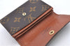 Authentic Louis Vuitton Monogram Porte Monnaie Plat Coin Case M61930 LV H8737