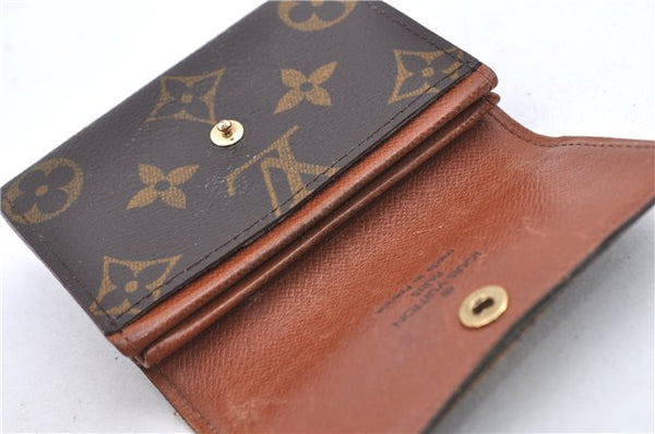 Authentic Louis Vuitton Monogram Porte Monnaie Plat Coin Case M61930 LV H8737