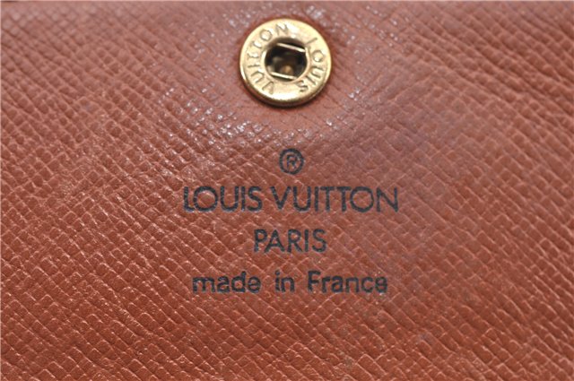 Authentic Louis Vuitton Monogram Porte Monnaie Plat Coin Case M61930 LV H8737
