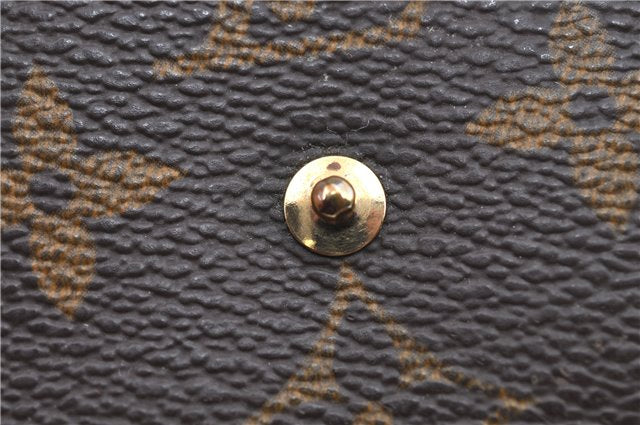 Authentic Louis Vuitton Monogram Porte Monnaie Plat Coin Case M61930 LV H8737