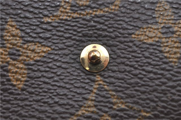 Authentic Louis Vuitton Monogram Porte Monnaie Plat Coin Case M61930 LV H8737