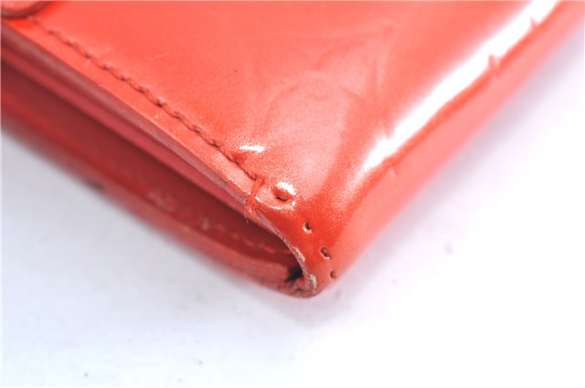 Authentic Louis Vuitton Vernis Portefeuille Sarah Wallet Red M91739 LV H8738