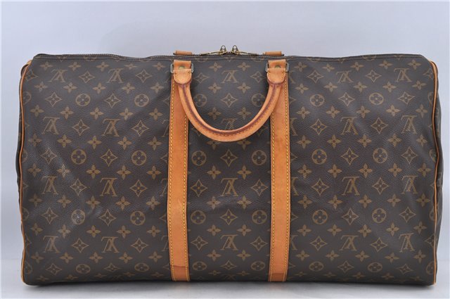 Authentic Louis Vuitton Monogram Keepall 55 Boston Bag M41424 LV H8746