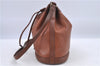 Authentic Burberrys Vintage Leather Shoulder Cross Body Bag Brown H8751