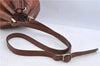 Authentic Burberrys Vintage Leather Shoulder Cross Body Bag Brown H8751