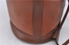 Authentic Burberrys Vintage Leather Shoulder Cross Body Bag Brown H8751