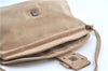 Authentic FENDI Mamma Baguette Shoulder Hand Bag Suede Leather Beige H8755