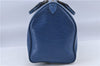 Authentic Louis Vuitton Epi Speedy 40 Hand Bag Blue M42985 LV H8796