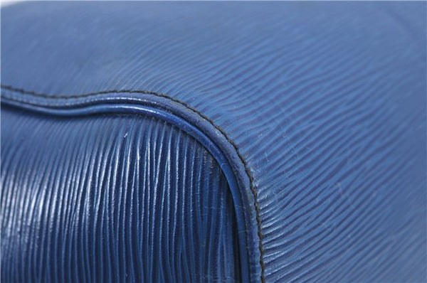 Authentic Louis Vuitton Epi Speedy 40 Hand Bag Blue M42985 LV H8796