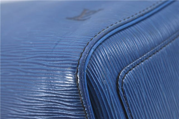 Authentic Louis Vuitton Epi Speedy 40 Hand Bag Blue M42985 LV H8796