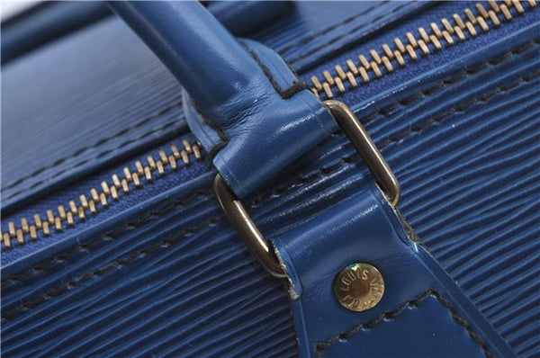 Authentic Louis Vuitton Epi Speedy 40 Hand Bag Blue M42985 LV H8796