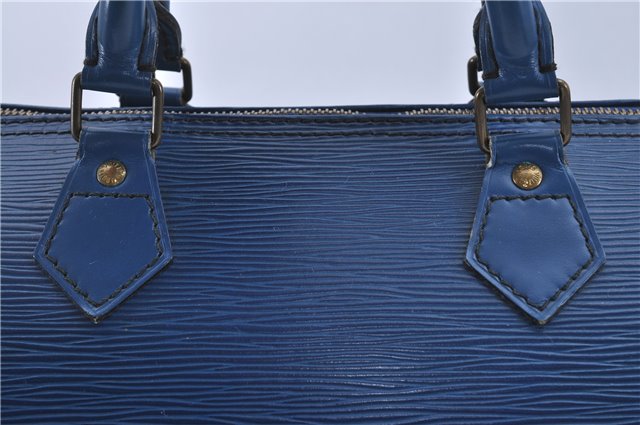 Authentic Louis Vuitton Epi Speedy 40 Hand Bag Blue M42985 LV H8796
