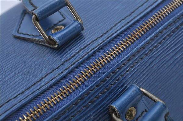 Authentic Louis Vuitton Epi Speedy 40 Hand Bag Blue M42985 LV H8796
