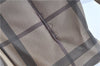 Auth BURBERRY Nova Check Vintage Shoulder Hand Bag PVC Leather Brown Beige H8797