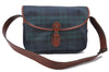 Auth POLO Ralph Lauren Check Pattern PVC Leather Shoulder Cross Bag Green H8800