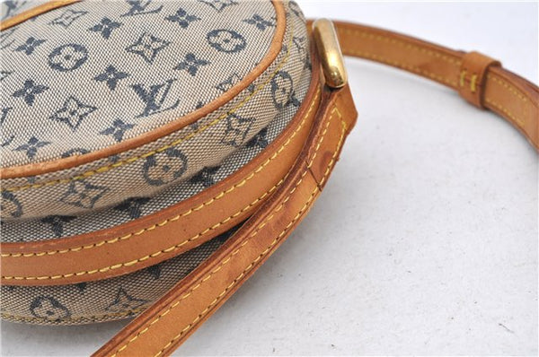 Auth Louis Vuitton Monogram Mini Jeanne PM Shoulder Cross Bag M92001 Blue H8808